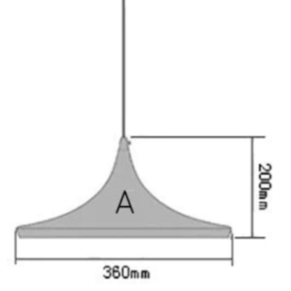 Tom Dixon Beat Wide Grey Pendant Light - Picture 7 of 8